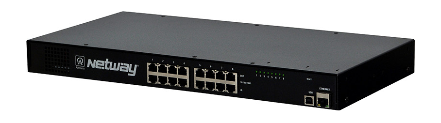 Altronix NetWay8BT Network Managed 802.3bt 4PPoE Midspan, 8-Port, 10/100/1000, 90W Max Per Port